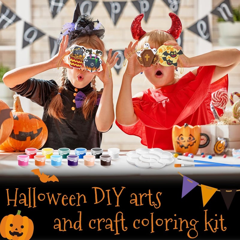 Seenelling 24 Sets DIY Painting Kits Paint Your Own Ceramics Monsters Ghost Unpainted Plaster Statues Arts and Crafts with Brush, Lanyard for Classroom Kid DIY Paint Craft Kit(Fun) - Image 5